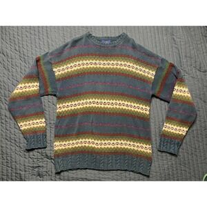 Vintage Lobo By Pendleton Knit Sweater Men's Size XL Multi Colored Made In USA